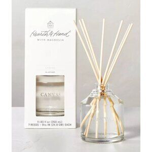 Hearth & Hand With Magnolia Canvas Oil Diffuser 11.83 Fl Oz Includes 7 Reeds New